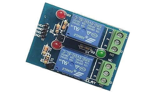5V & 10A 2-Channel Relay Module for Raspberry Pi, DSP, AVR, PIC, 8051