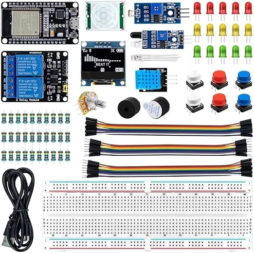 Electrobot ESP32 ESP-32S WiFi IOT Development Board Starter Kit Basic Learning Kit for DIY Experiments