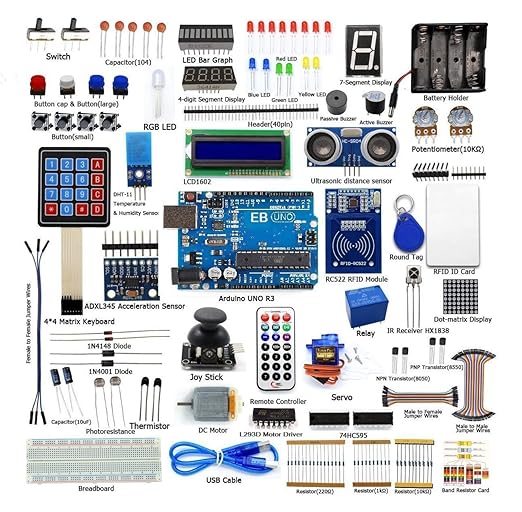 Electrobot RFID Starter Kit for UNO R3 from Knowing to Utilizing, Servo, RC522 RFID Module, PS2 Joystick, Learning Kit with Guidebook