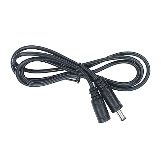 Electronic Spices 5.5mm Male and Female DC Pins Jack Wire Cable Connector (1 meter)