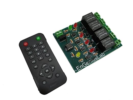 Embeddinator Wireless 4-Channel Relay Module with IR Remote