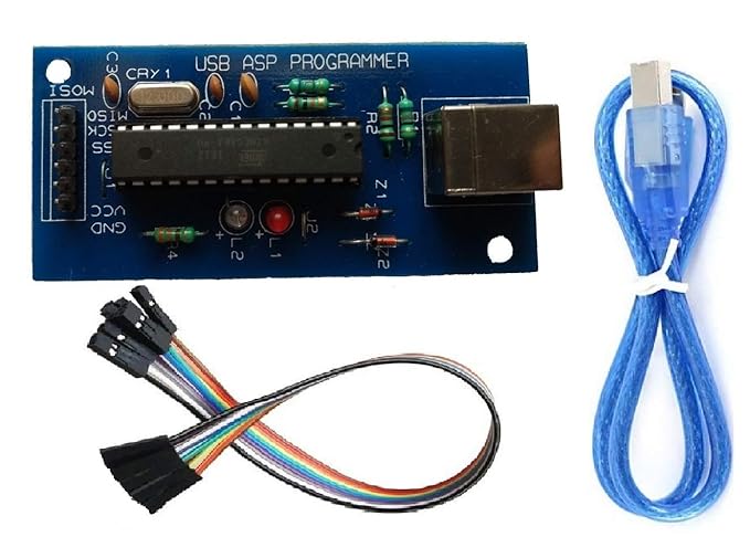 Embeddinator's 8051 & AVR USB-ASP Programmer (AT89SXX. & AVR Series) with USB Cable & 6-Pin Wires