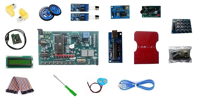 Embeddinator's 89S51/89S52 Microcontroller Development Advance DIY KIT(8051 Board + Programmer + Other Interfacing Modules)