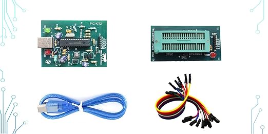 Embeddinator's PIC KIT2 Programmer with Universal Header,USB Cable & 6 Pin Wires