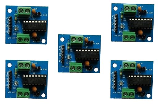 L293D Dual Motor Driver Module with L293D IC (5 Pieces) for Raspberry Pi, DSP, ARM, AVR, PIC, 8051
