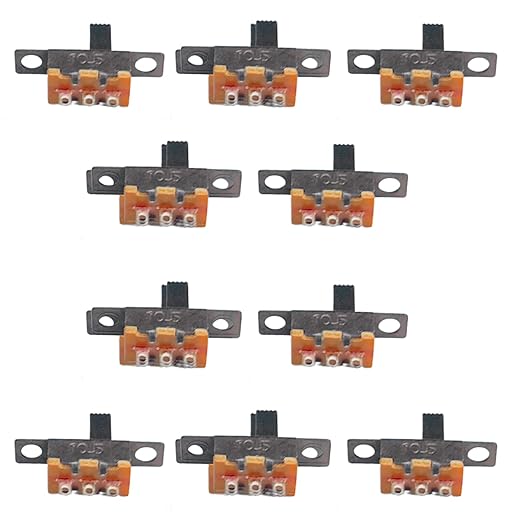 UNIVERSAL HUB 10PCS Mini Size SPDT Slide Switch On-Off 3-Pin 0.3A