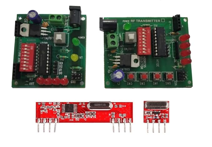 Wireless RF Encoder & Decoder Board with 433 Mhz Module for Raspberry Pi, ARM, DSP, AVR, PIC, 805